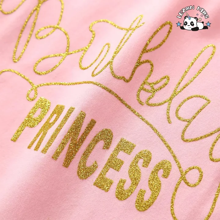 LEZONKIDS - New Fashion Baby Girls Sleeveless Cotton Shorts Rose Gold Sequin Patches Girls Clothing Sets